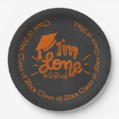 Assiettes En Carton J'ai fini - Orange (Devant)