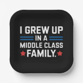 Assiettes En Carton J'Ai Grandi Dans Une Famille De Classe Moyenne Kam (Recto)