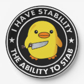 Assiettes En Carton J'Ai La Stabilité De Stab Funny (Devant)