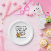 Assiettes En Carton J'Ai L'Air De Vous Écouter, Mais Dans Ma Tête (Fête)