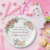 Assiettes En Carton "J'Ai Levé Les Yeux" Verset Biblique (Fête)