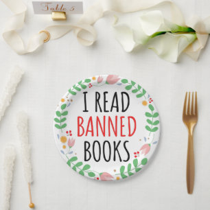 Assiettes En Carton J'Ai Lu Des Livres Interdits Drôle Citation