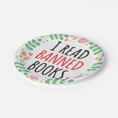 Assiettes En Carton J'Ai Lu Des Livres Interdits Drôle Citation (Angle)