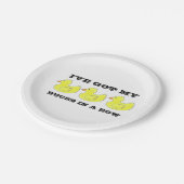 Assiettes En Carton J'ai mes canards dans une rangée de Plaques de fél (Angle)