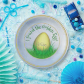 Assiettes En Carton "J'Ai Trouvé L'Oeuf D'Or" Chasse Aux Oeufs De Pâqu (Fête)