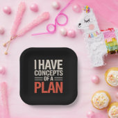 Assiettes En Carton J'ai une conception d'un plan (Fête)