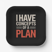 Assiettes En Carton J'ai une conception d'un plan (Recto)