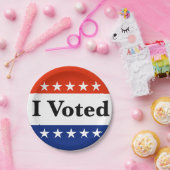 Assiettes En Carton J'ai voté les élections de 2024 (Fête)