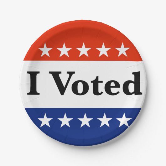 Assiettes En Carton J'ai voté les élections de 2024 (Devant)