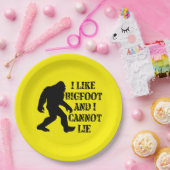 Assiettes En Carton J'aime Bigfoot et je ne peux pas mentir (Fête)