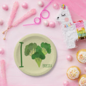 Assiettes En Carton J'aime Brocoli (Fête)