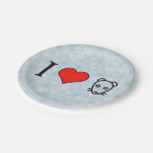 Assiettes En Carton J'aime des rats (Angle)