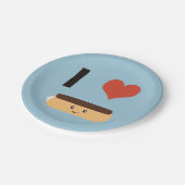 Assiettes En Carton J'aime Eclair (Angle)