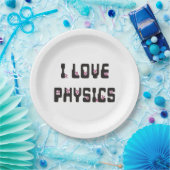 Assiettes En Carton J'aime la physique (Fête)