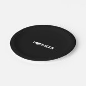 Assiettes En Carton j'aime la pizza (Angle)