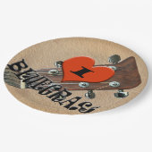 ASSIETTES EN CARTON J'AIME LE BLUEGRASS (Angle)