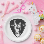 Assiettes En Carton J'aime le rock (Fête)
