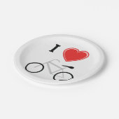 Assiettes En Carton J'Aime Le Vélo (Angle)