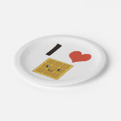 Assiettes En Carton J'aime les gaufres (Angle)