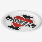 Assiettes En Carton J'aime l'hockey de champ (Angle)