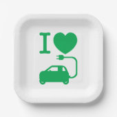 Assiettes En Carton J'aime {Love} NEVs (Recto)