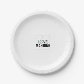 Assiettes En Carton J'aime Mahjong