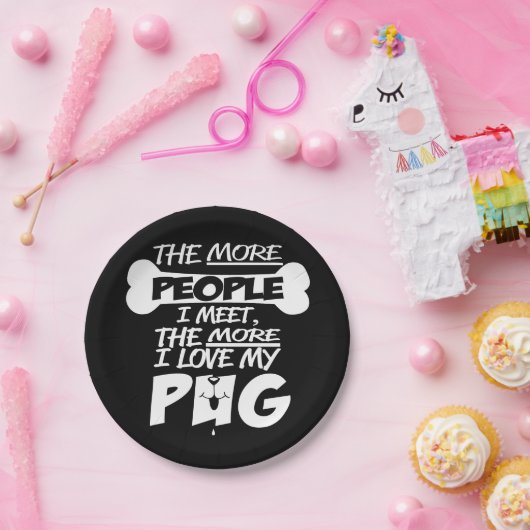 Assiettes En Carton J'Aime Mes Plaques De Papier Carlin (Fête)