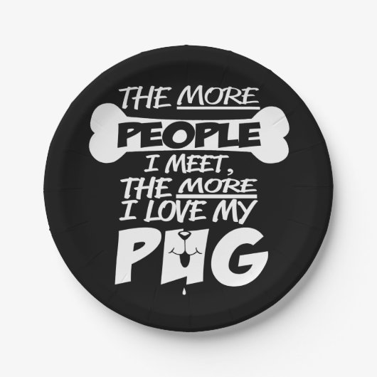 Assiettes En Carton J'Aime Mes Plaques De Papier Carlin (Devant)