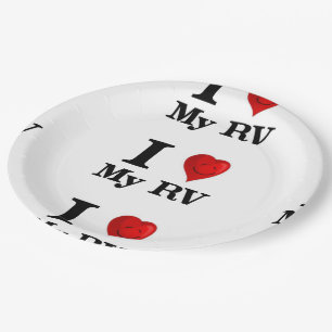 Assiettes En Carton J'aime mon rv