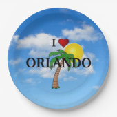 Assiettes En Carton J'aime Orlando (Devant)