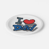 Assiettes En Carton J'aime papa (Angle)