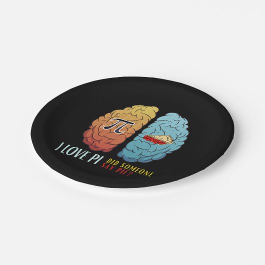 Assiettes En Carton J'Aime Pi Quelqu'Un A Dit Pie (Angle)