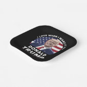 Assiettes En Carton J'aime quand je me réveille et Donald Trump mon pr (Angulaire)