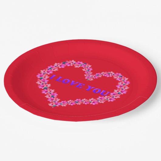 Assiettes En Carton J'Aime Vos Plaques De Papier 9" (Angle)