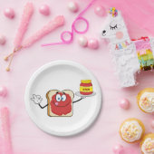 Assiettes En Carton Jam Sur Toast (Fête)