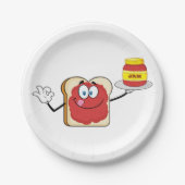 Assiettes En Carton Jam Sur Toast (Devant)