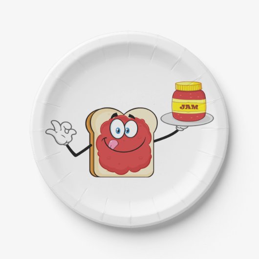 Assiettes En Carton Jam Sur Toast (Devant)