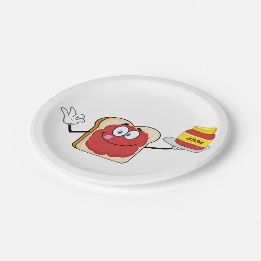 Assiettes En Carton Jam Sur Toast (Angle)