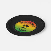 Assiettes En Carton Jamaïcain Reggae Vinyl Record Anniversaire (Angle)