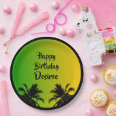 Assiettes En Carton Jamaïque Reggae Caraïbes Anniversaire (Fête)