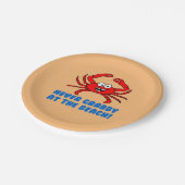 Assiettes En Carton Jamais De Crabby À La Plage (Angle)