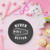 Assiettes En Carton Jamais Meurt À L'Intérieur Du Squelette Halloween (Fête)