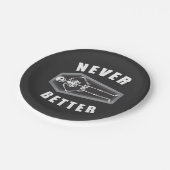 Assiettes En Carton Jamais Meurt À L'Intérieur Du Squelette Halloween (Angle)