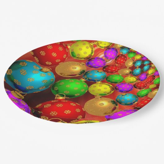 Assiettes En Carton Jamboree d'ornement de Noël (Angle)