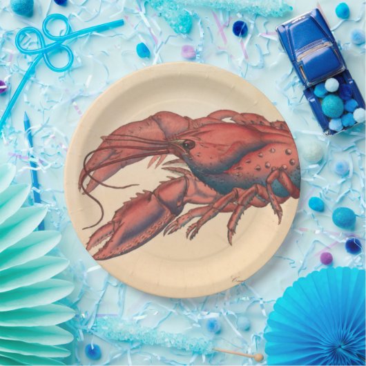 Assiettes En Carton James Sowerby Homard serbé (Fête)