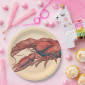 Assiettes En Carton James Sowerby Homard serbé (Fête)