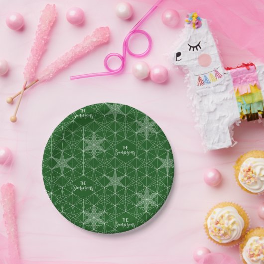 Assiettes En Carton Japandi style Snowflake Holiday party (Fête)