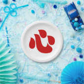 Assiettes En Carton Japonais Kanji Heart ⇢ Shin/Kokoro ← 心 (Fête)