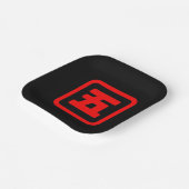 Assiettes En Carton Japonais Numéro cinq 五 (Angulaire)