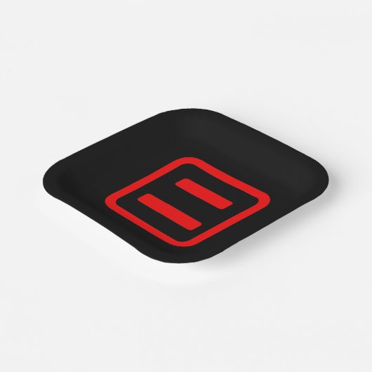 Assiettes En Carton Japonais Numéro deux 二 (Angulaire)